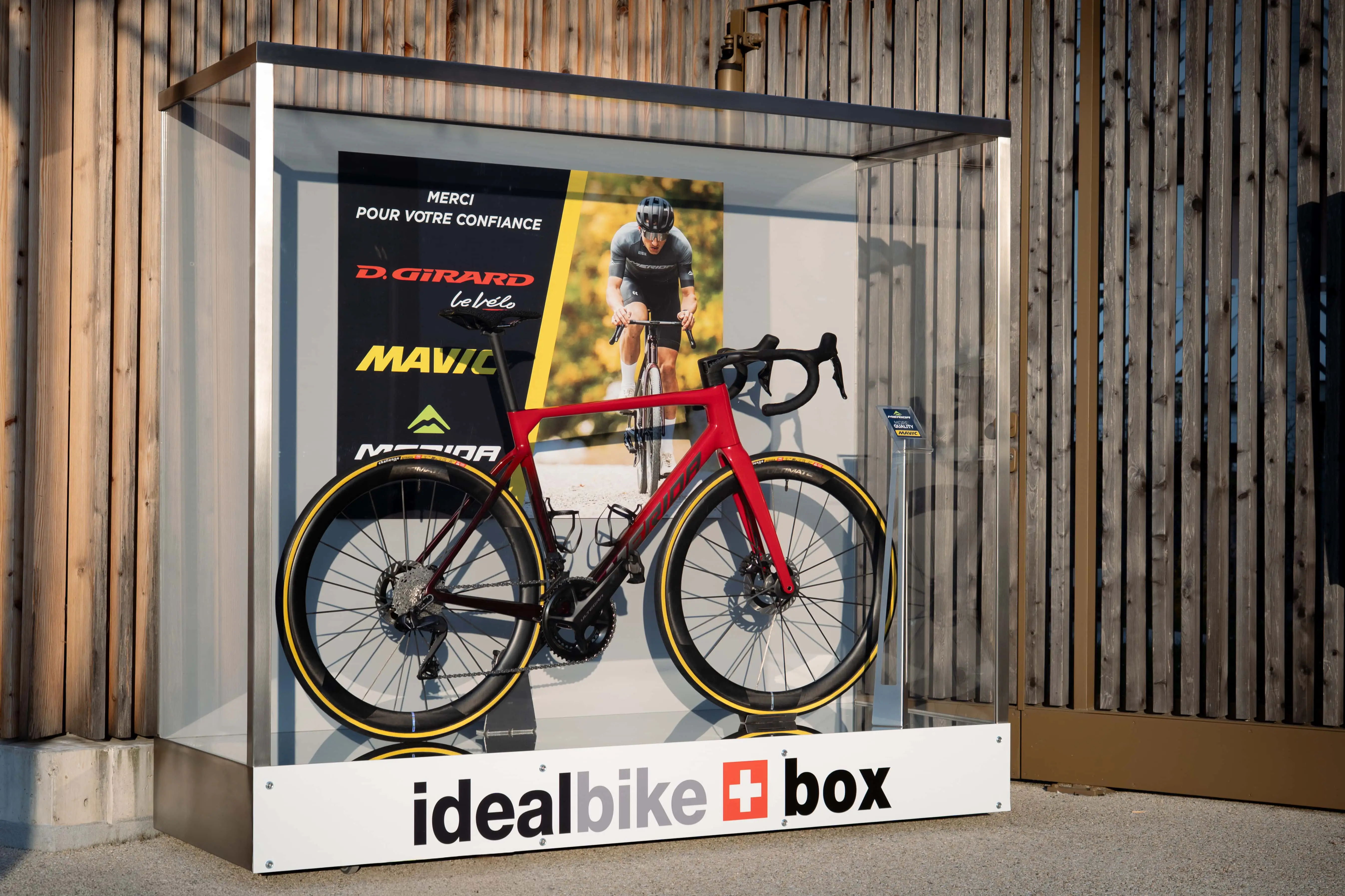Box Ideal Bike en verre et acier inoxydable